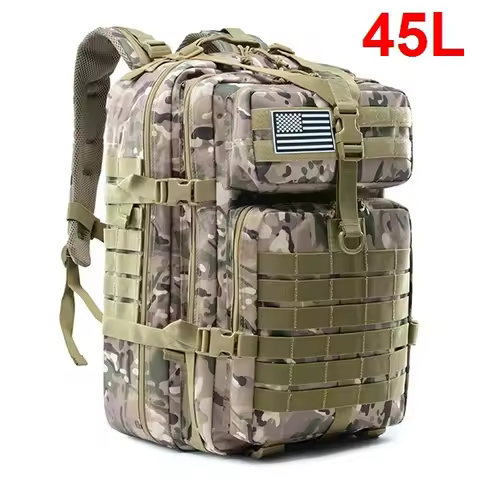 New 30/45L Man Tactical Backpacks HkingTraveling Bags Survival Outdoor 3P Assault Pack EDC Molle Pac