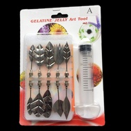 10pcs/set 3D Jelly Flower Art Tools Jelly Cake Gelatin 3D Pudding Nozzle/ 布丁针/蛋糕装饰模具/烘培用具/3D果冻花裱花针 布
