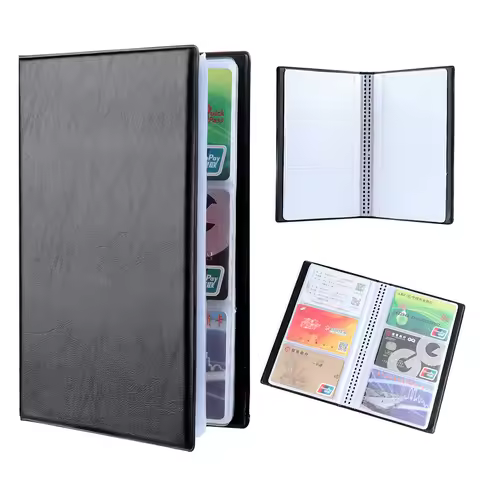 40/120/180/240/300 Leather Cards ID Credit Card Holder Book Case Organizer Business Cards ID Contain