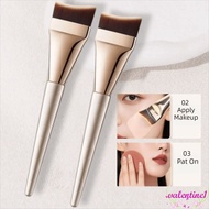 VALENTINE1 Liquid Foundation Brush, Dense Bristle Ultra-thin Tail Crescent Makeup Brush, Portable Sk