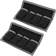 PATIKIL Camera Battery Bags, 4 Pockets Nylon DSLR Battery Case Storage Bag for AAA Battery and LP-E6