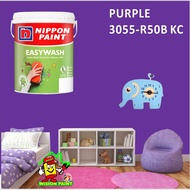 PURPLE 3055-R50B KC ( 1L ) Nippon Paint Interior Vinilex Easywash Lustrous / EASY WASH / EASY CLEAN
