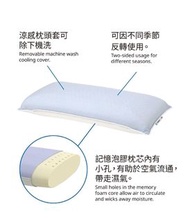 IKEA 宜家人體工學枕頭 KVARNEN系列 雙面枕套 涼感