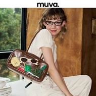 Muva ZhuZhu Boston Pain Pack Women's Bag Bovine Split Leather Silver Single - Shoulder Bag With Zipp