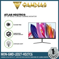 GAMDIAS ATLAS HD27CG 27" Curve LED | 165HZ | 1MS | FHD | 1500R | HDMI+DP | Gaming Monitor Resolution
