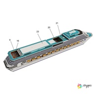 tooppcc] Cruise Ship Paper Model Cruise Ship 3D Paper Model DIY Puzzle Manual Papercrafts Toy new