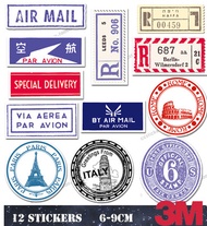 Z049 retro postmark stickers air stickers 3M suitcase stickers suitcase stickers rimowa stickers