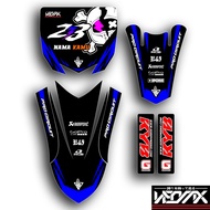 DECAL STICKER NUMBER BOARD FRONT REAR FLAMMER YZ 85 NEW FREE CUSTOM NAME AND NUMBER