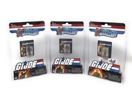 World's Smallest GI Joe Bundle Set of 3 Mini Figures - First Sergeant Duke - Machine Gunner Roadbloc