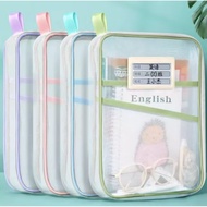 Transparent Mesh Document Storage Bag A4 Size 3 Compartments