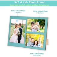 ZEEYUAN 3 Picture Frame Collage Photo Frame for 4x6 and 5x7 Pictures, Wooden Picture Frame Photo Col