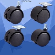KOOLISM Chair Wheel Swivel Universal Nylon For Industrial Furniture with Brake Trolley Plate Silent 