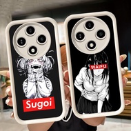 Soft Casing for Xiaomi Redmi 14C poco C61 C75 A3 A3X X3 NFC X7 Pro 5G White Q45 Anime Waifu