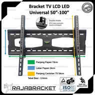 TV Bracket 50 55 60 65 70 75 80 85 90 95 100 Inch Waterpass Tilt Universal TV LCD LED - 60" to/d 100