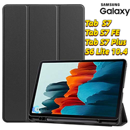 เคส Samsung Galaxy Tab S7 FE/S7Plus/S8 PLUS/S6 Lite 10.4 เคสฝาพับกันกระแทก  ของแท้% มีช่องใส่ปากกา [พร้อมส่งจาก ] Smart Case Samsung S7 FE เคส T870/T875 T970/T975/T735/T730/P610
