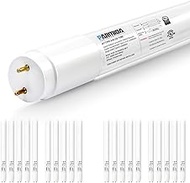 PARMIDA 20-Pack 4FT LED T8 Hybrid Type A+B Light Tube, 18W, Plug &amp; Play or Ballast Bypass, Single-Ended OR Double-Ended Connection, 4000K, 2200lm, Frosted Cover, T8 T10 T12, Shatterproof, UL &amp; DLC