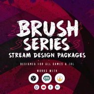 [Overlay] Brush Series Package - OBS Studio, Streamlabs, Facebook Gaming, YouTube, Twitch, StreamElements