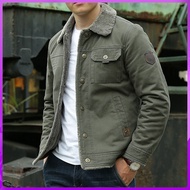 Hot Bigsize Loose Men Velvet Thicken Jaket Plus Size Winter Male Cotton Padded Coat Jaket tebal bald