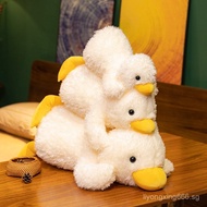 Lying Duck Plush Toy Cute Cartoon Duck Doll Pillow Realistic Plush Big Yellow Duck Plushie Sleeping 
