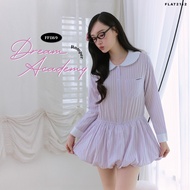 FLAT2112 : DREAM ACADEMY ROMPER Minimal Short Dress Party (FF1169)