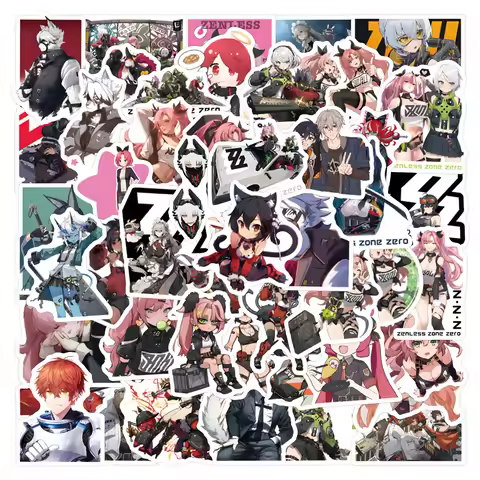 60pcs Cartoon Zenless Zone Zero stickers Zone Zero DIY Stickers Scrapbooking Phone Luggage Skateboar