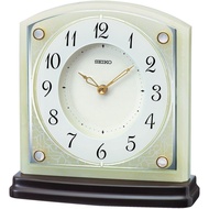 【Direct from Japan】Seiko Clock Table Clock Dark Brown Wood Onyx 6.7 x 6.3 x 2.4 inches (169 x 160 x 
