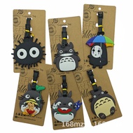 Travel Essential Black Coal Briquettes Hayao Miyazaki Spirited Away My Neighbor Totoro Luggage Tag B