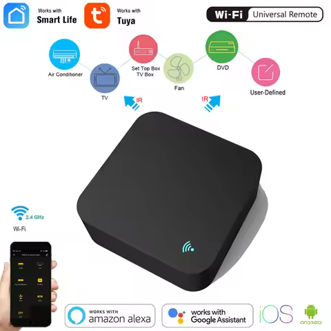 Smallest Min WiFi Smart IR Remote Controller Smart Home Compatible with Alexa, Google Assistant Work