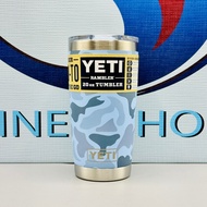 <Authentic YETI Cup> % • RAMBLER 20oz + MagSlider Lid [580ml] (Blue Camo)