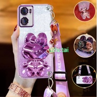 Phone Case Lanyard OPPO A57 4G 2022 A57 2022 5G A77 A77S A57E phone case luxury Beauty mirror cartoo