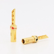 VB415G Gold Plated Banana Plug Speaker Cable Wire Connector BFA banana plug 8pieces