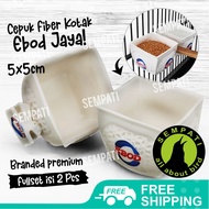 SEMPATI Cepuk Cangkir Fiber Kotak Ebod Jaya Wadah Pakan Makan Minum Burung Cepuk Tempat Millet Mile