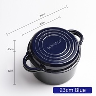 2-in-1 23cm Enamel Cast Iron Dutch Ovens With Handles 5L Red/Blue/Green Cast Iron Skillet Enameled All-in-One Cookware Braising Pan For Casserole Dish Crock Pot Covered With Cast Iron