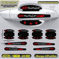 8 Pcs TRD Racing Development Car Door Handle Protector Stickers TRD Racing Development Car Handle St