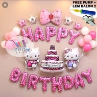 Birthday Balloon Decoration Package Happy Birthday Kitty Cat Theme/