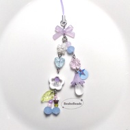 HP GANTUNGAN Blueberry Pop Phone Charm | Keychain | Phone Strap | Bag charm | Beads keychain | Y2K B