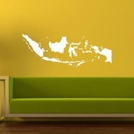 Wall Sticker Map of Indonesia Glass Wall Office Home Cafe Sticker World Map of the Island