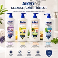 Aiken Naturally Antibacterial Shower Cream Shower Gel 99.9% Germ Protection Body Wash Family Bath pH