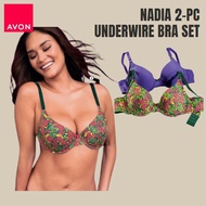 AVON NADIA 2-Pc Underwire Push-Up Bra Set  SIZE 32A 32B 34A34B 36A 36B 38A38B ) CLASSIC FLORA Sales 