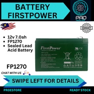 BATERI FP1270 FIRSTPOWER 12V 7.0AH FP1275 FIRSTPOWER 12V 7.5AH  BATERI BOLEH CHARGE ** TIADA BEKALAN