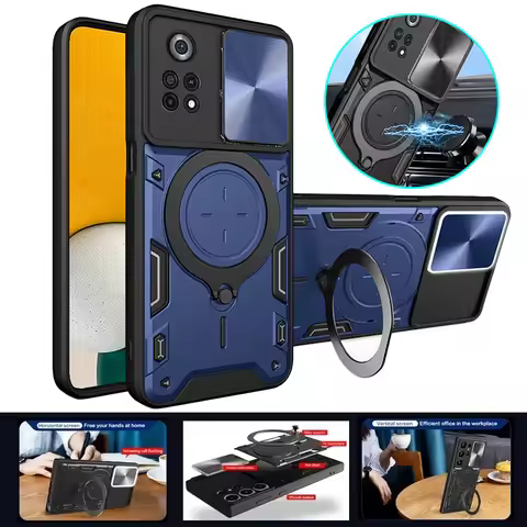 For Xiaomi Pocophone X4 Pro 5G Case Slide Camera Armor Phone Case For POCO X4 Pro poco x4pro x 4 pro