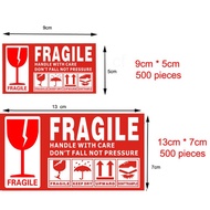 [READY STOCK] Fragile Sticker Poslaju Fragile Sticker Courier Sticker