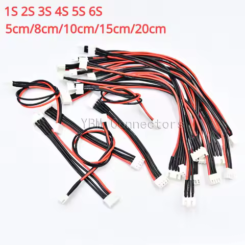 5PCS JST-XH 1S 2S 3S 4S 5S 6S 10cm 15cm 20cm 3239-22AWG Extension Charged Cable Lead Cord for RC Lip