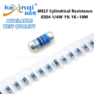 (10pcs) 0204 MELF Cylindrical Resistance 1/4W 1% 0R 1R 10R 100R 1K 2.4K 4.7K 6.8K 10K 27K 47K 68K 10