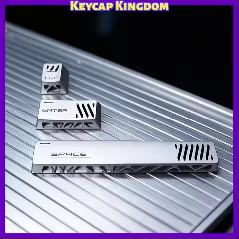 NEW CNC Metal Hollow Skeleton Aluminum Keycaps Mechanical Keyboard Cherry Custom Artisan Keycap PC G