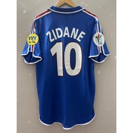 2000 France Home Retro Soccer Jersey Custom T-shirt Football Jersey ZIDANE HENRY- Terry66-F