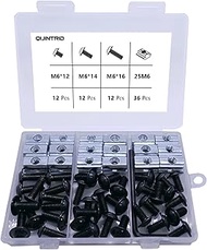 72 Pcs M6 T-Nuts Screws Kit, for 1010 2525 V Slot Aluminum Extrusion Profiles,12mm 14mm 16mm 304 Sta