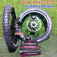 16x2.125 bicycle wheels full set including discs already installed 16x2.125 lukystone tires