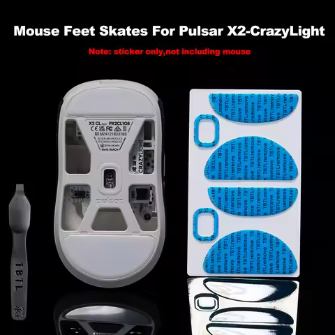 BTL Mouse Feet Skates For Pulsar X2-CrazyLight Mouse Wireless mouse PTFE Replacement Glide Feet Pads