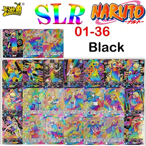 KAYOU Genuine Naruto Black Bottom SLR Series 01-36 Colorful Cards Sasuke Uzumaki Naruto Anime Periph